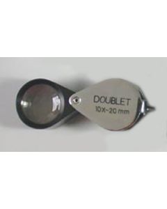 Folding magnifier 10x doublet Ø 20 mm.