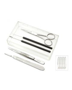 6-piece preparation set in plastic box.