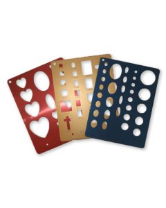 Aluminum Templates, Set of 3 pieces