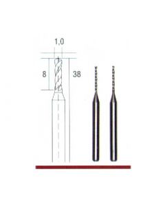 Tungsten carbide drills Ø 1,0 mm.