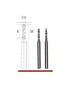 Tungsten carbide drills Ø 2,0 mm.
