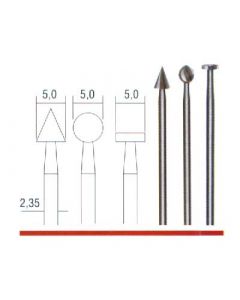 Milling bit steel coarse, 3 different shapes