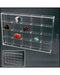Display Case 300 x 200 x 45 mm. with 20 compartments
